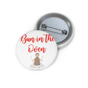 Bun in the Oven Red and White Baby On Board Pin Badge | Baby Shower Gift | Pregnancy | Maternity Leave Gift
