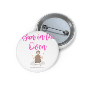 Bun in the Oven Pink and White Baby On Board Pin Badge | Baby Shower Gift | Pregnancy | Maternity Leave Gift