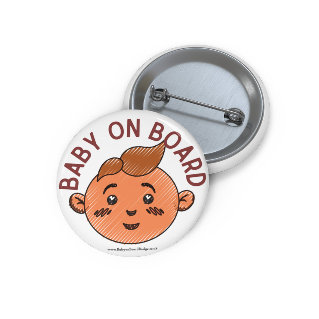 Cute Baby Face Board Badge | Baby Shower Gift | Pregnancy