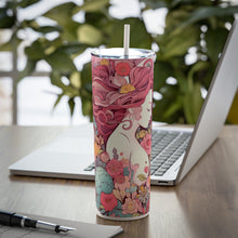 Load image into Gallery viewer, Gorgeous Mother Earth Skinny Steel Tumbler with Straw, 20oz | Baby Shower Gift | Gift For Her | Tumbler For Mum | Pregnancy Gift
