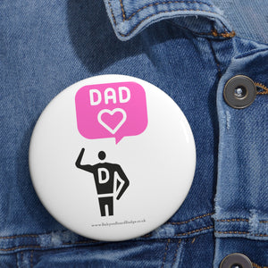 Dad Pink and Black Baby On Board Pin Badge | Baby Shower Gift | Pregnancy | Maternity Leave Gift