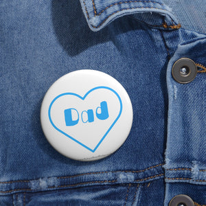 Dad Blue and White Heart Baby On Board Pin Badge | Baby Shower Gift | Pregnancy | Maternity Leave Gift
