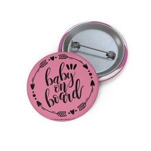 Pink Retro Baby on Board Badge | Baby Shower Gift | Pregnancy