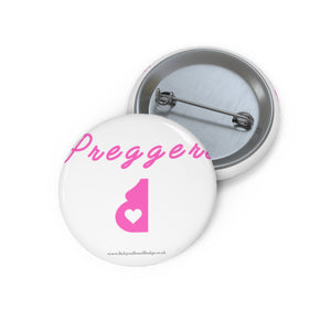 Pink and White Preggers Baby On Board Pin Badge | Baby Shower Gift | Pregnancy | Maternity Leave Gift
