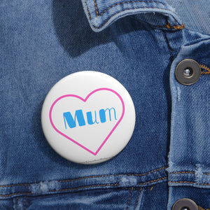 Mum Blue and Pink Heart Baby On Board Pin Badge | Baby Shower Gift | Pregnancy | Maternity Leave Gift
