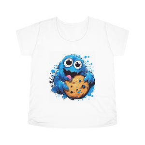 Blue Cookie Monster Women's Maternity T-Shirt | Pregnancy | Baby Shower Gift | Pregnant Mom Shirt | Pregnant Mama Shirt | Gift for Pregnant | Pregnancy
