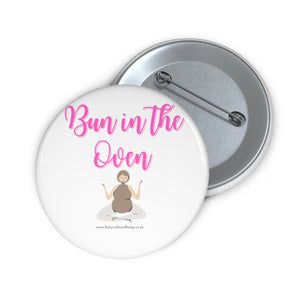 Bun in the Oven Pink and White Baby On Board Pin Badge | Baby Shower Gift | Pregnancy | Maternity Leave Gift