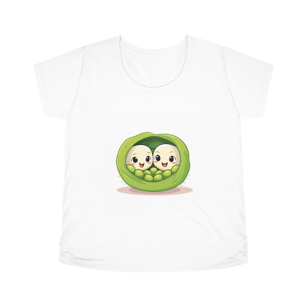 Twin Peas in a Pod Women's Maternity T-Shirt | Funny Maternity Top Twin Pregnancy | Pregnancy | Baby Shower Gift | Pregnant Mom Shirt | Pregnant Mama Shirt | Gift for Pregnant | Pregnancy