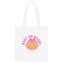 Load image into Gallery viewer, Baby Girl Tote Bag | Baby on Board Tote Bag | Pregnancy Gift | Baby Shower Gift
