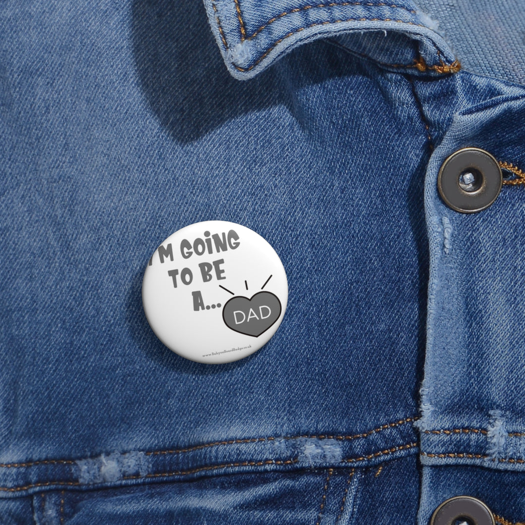 I'm Going to be a Dad Black and Grey Baby On Board Pin Badge | Baby Shower Gift | Pregnancy | Maternity Leave Gift