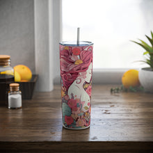 Load image into Gallery viewer, Gorgeous Mother Earth Skinny Steel Tumbler with Straw, 20oz | Baby Shower Gift | Gift For Her | Tumbler For Mum | Pregnancy Gift
