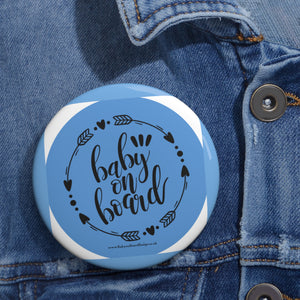 Blue Retro Baby on Board Badge | Baby Shower Gift | Pregnancy