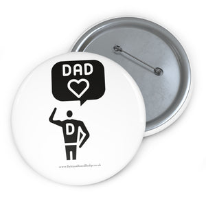 Dad Black and White Baby On Board Pin Badge | Baby Shower Gift | Pregnancy | Maternity Leave Gift