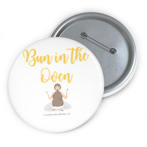 Bun in the Oven Yellow and White Baby On Board Pin Badge | Baby Shower Gift | Pregnancy | Maternity Leave Gift