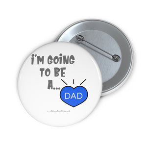 I'm Going to be a Dad Blue and White Baby On Board Pin Badge | Baby Shower Gift | Pregnancy | Maternity Leave Gift